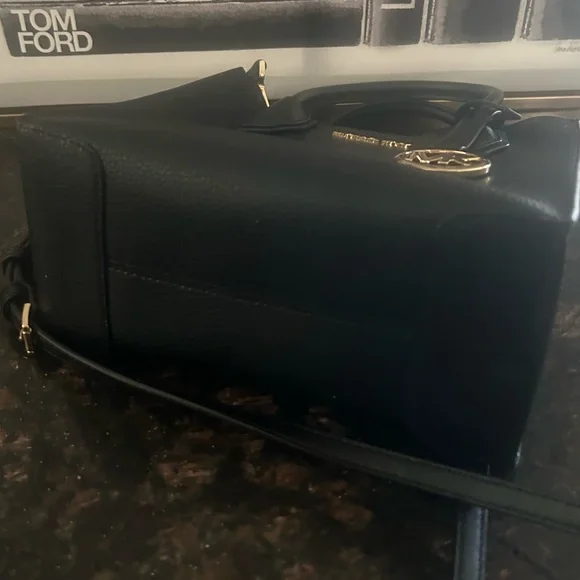 Michael Kors Black and Gold Handbag - Picture 7 of 10